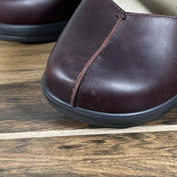 Alegria Kaitlyn Womens Size EU 38 Shoes Gravy Pull Up Leather Mary Jane Clogs - Picture 14 of 16